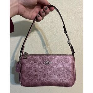 Coach Mini Pink Metallic Nolita Handbag!